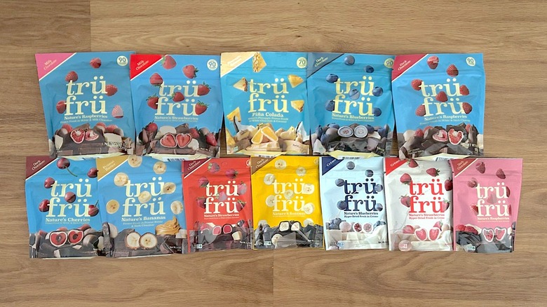 Assorted varieties of Trü Frü Hyper-Chilled and Hyper-Dried fruit