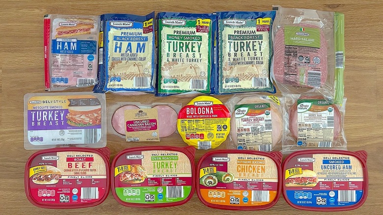 Assorted deli meats from Aldi
