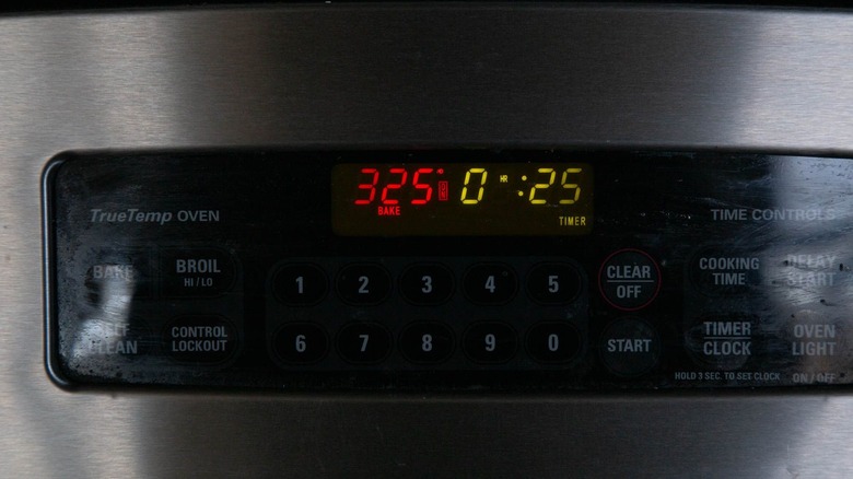 Oven set to 325 F