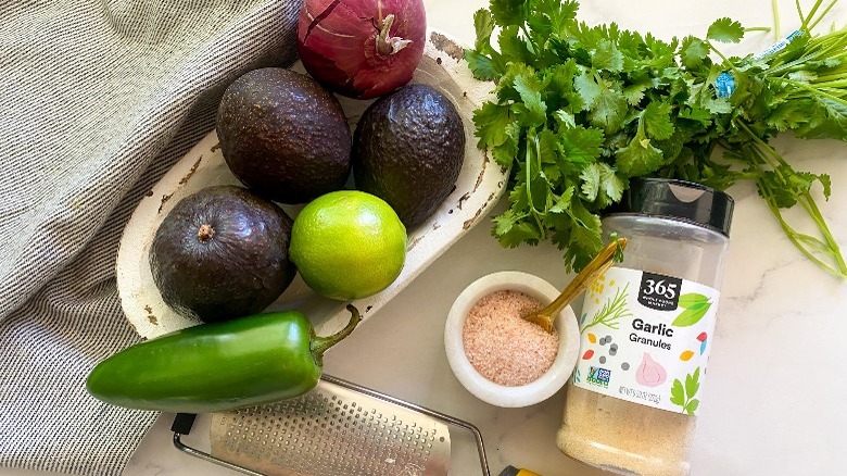 ingredients for classic guacamole