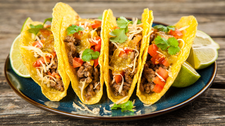 Hard-shell beef tacos