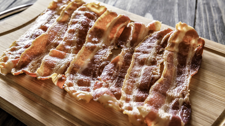 bacon on a cutting board
