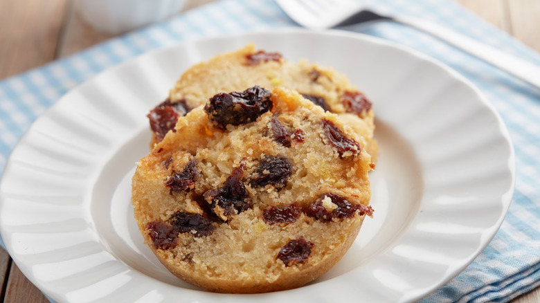 Plate of spotted dick