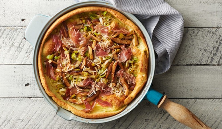 mushroom prosciutto dutch baby