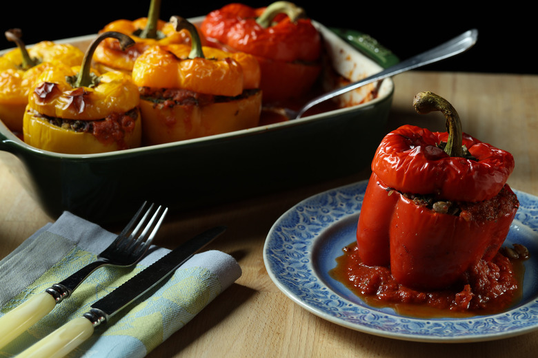 Meatless stuffed peppers