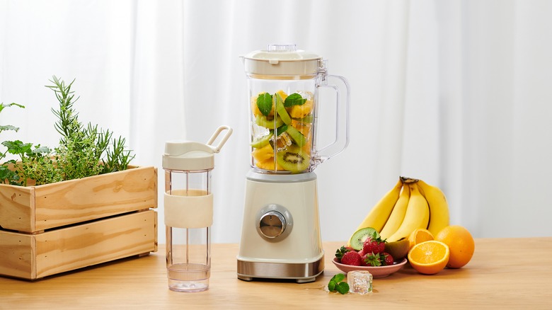 smoothie blender and fruit
