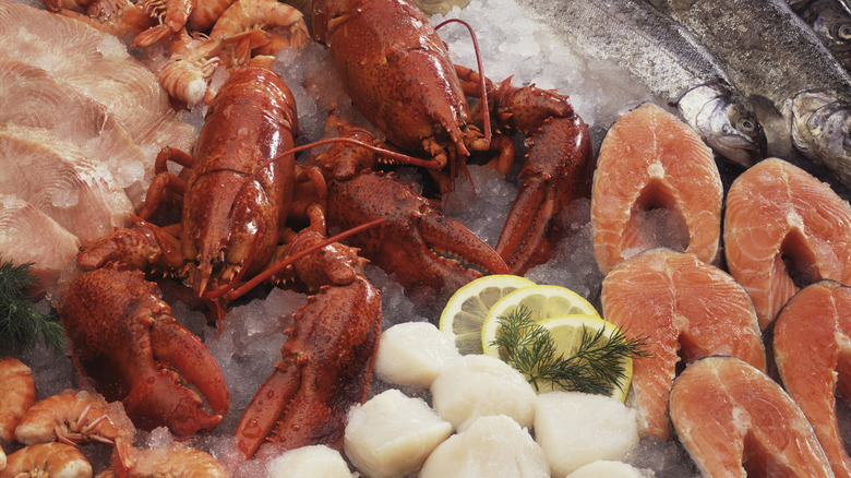 raw seafood items