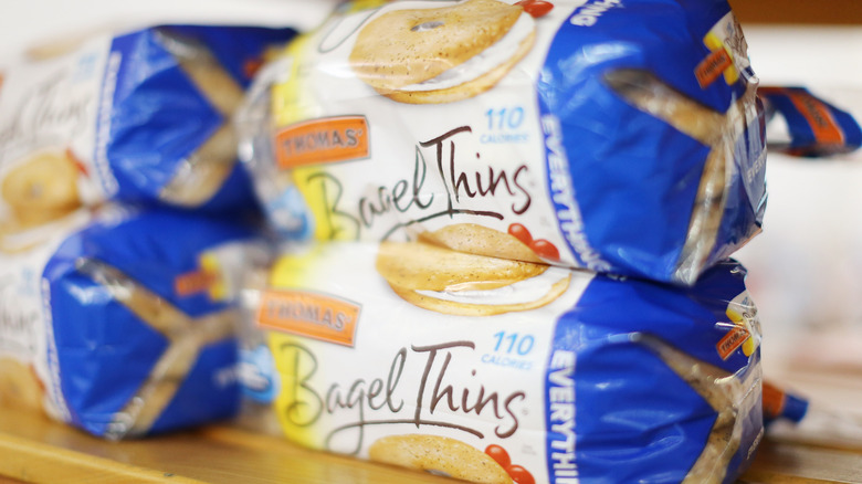 bags of Thomas' Bagel Thins