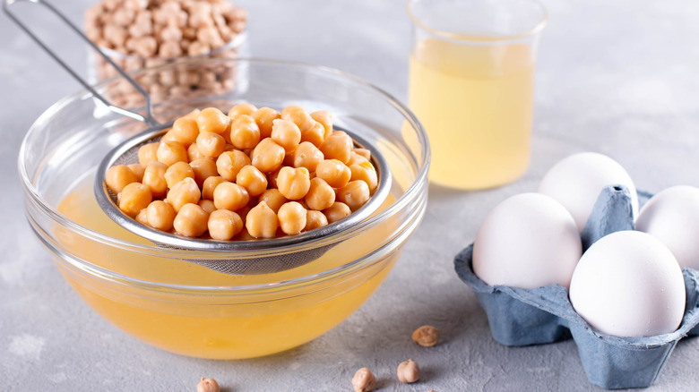 Aquafaba, chickpeas, and eggs